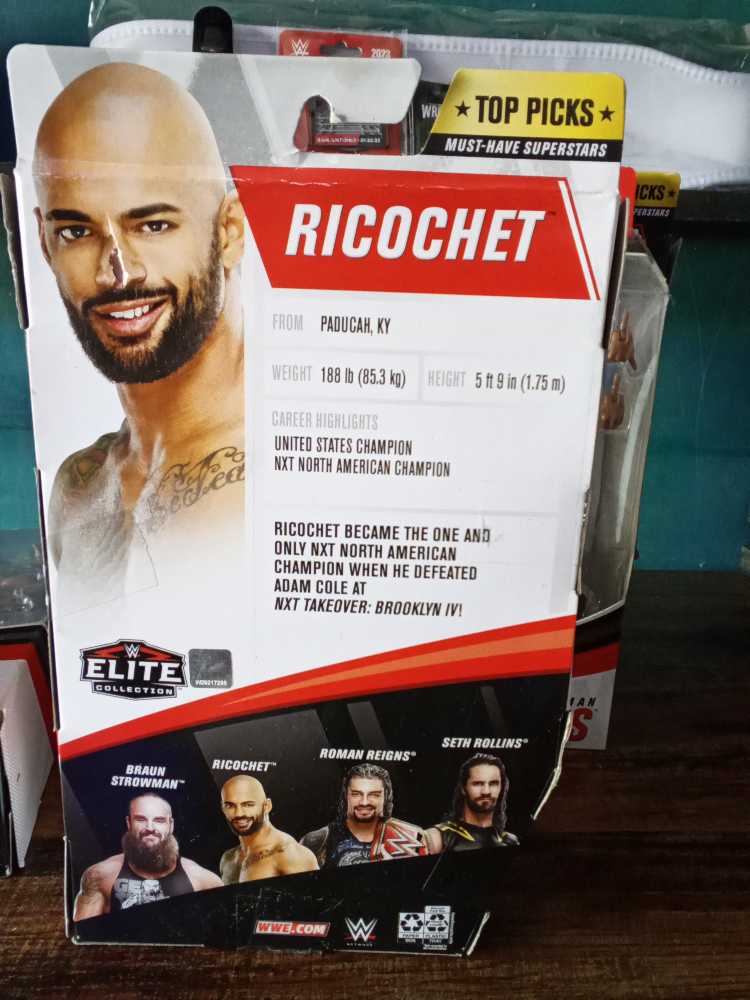 WWE: Ricochet - Mattel (WWE Elite Collection Top Picks) action figure collectible [Barcode 887961838978] - Main Image 3