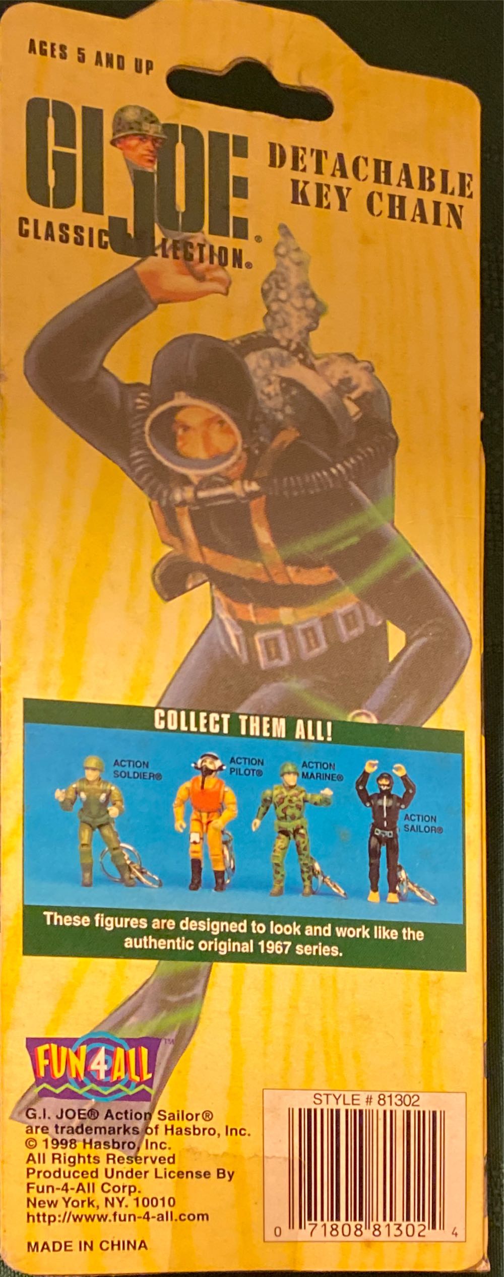 G.I. Joe: Action Sailor Key Chain - Hasbro action figure collectible [Barcode 071808813024] - Main Image 2