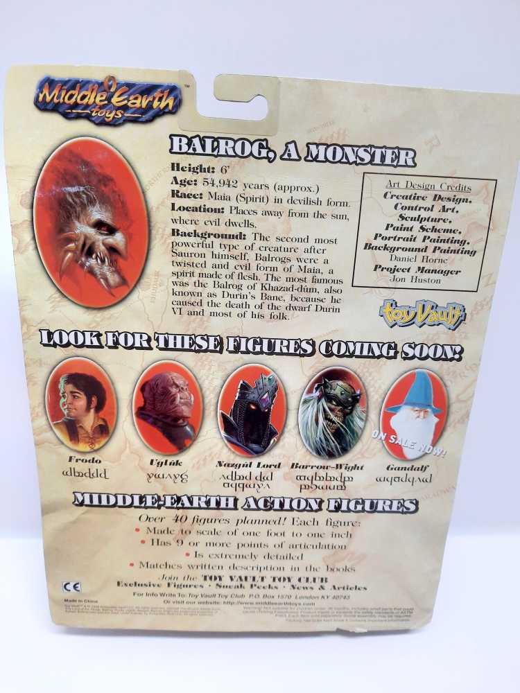 Balrog Of Khazad-dum  (LOTR: Toy Vault: 6”) action figure collectible [Barcode 651174010052] - Main Image 2