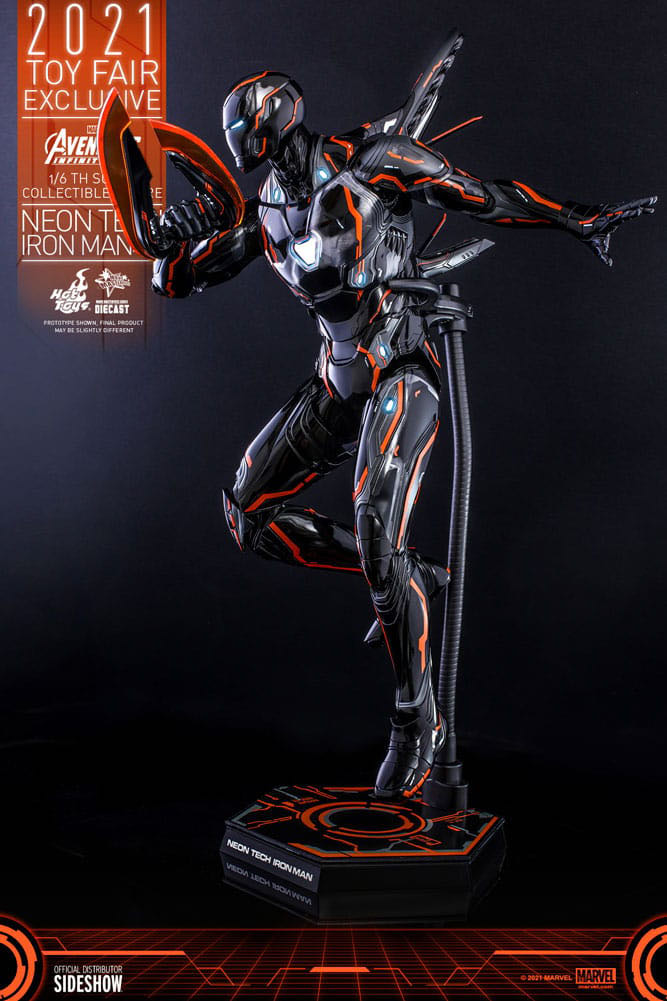 Neon Tech Iron Man 4.0 - Hot Toys (Iron Man 3) action figure collectible [Barcode 4895228607898] - Main Image 2