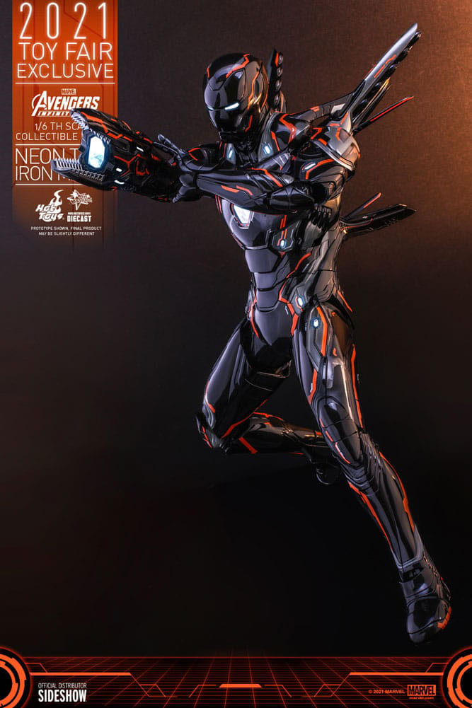 Neon Tech Iron Man 4.0 - Hot Toys (Iron Man 3) action figure collectible [Barcode 4895228607898] - Main Image 3