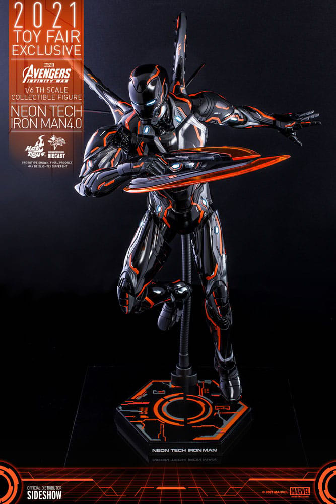 Neon Tech Iron Man 4.0 - Hot Toys (Iron Man 3) action figure collectible [Barcode 4895228607898] - Main Image 4