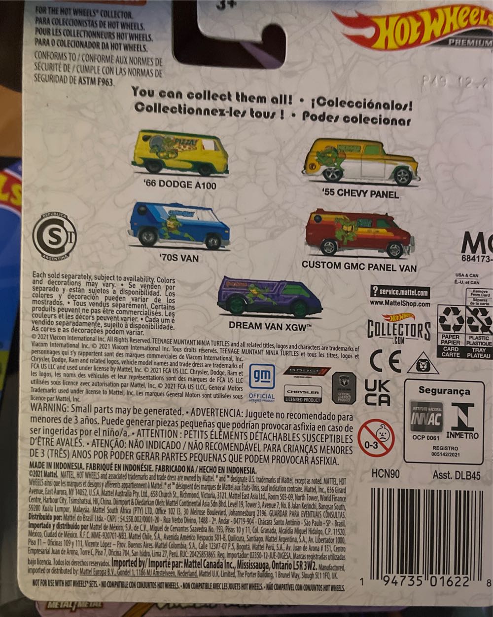 TMNT: Hot Wheels Teenage Mutant Ninja Turtles Custom GMC Panel Van - Raphael 4/5 - Hot Wheels (Teenage Mutant Ninja Turtles) action figure collectible [Barcode 194735016228] - Main Image 3