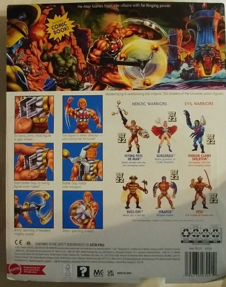 Flying Fist He-Man - Masters Of The Universe Mattel (Masters Of The Universe Origins Deluxe) action figure collectible [Barcode 194735030910] - Main Image 2