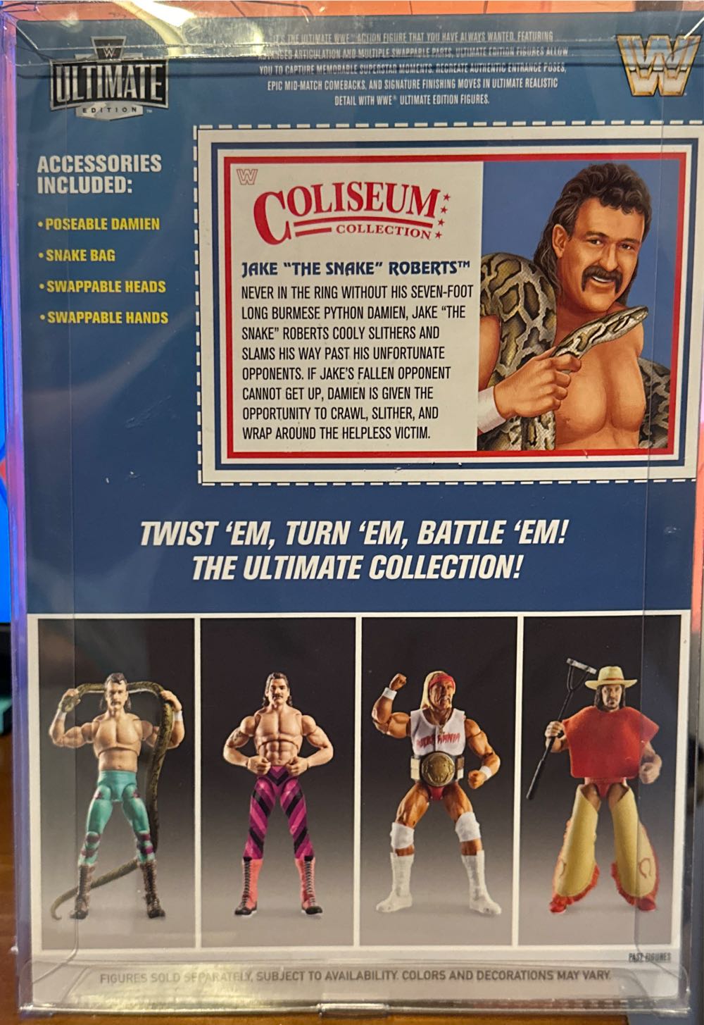 Jake “the Snake” Robert’s - Mattle (Wwe Ultimate Edtion) action figure collectible - Main Image 2