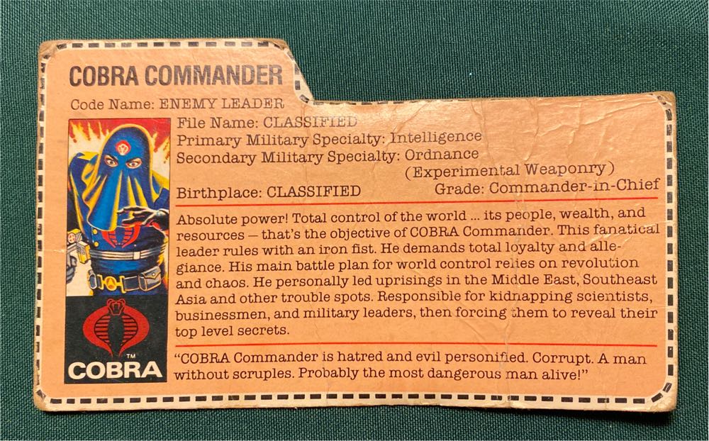 G.I. Joe: Cobra Commander - Hasbro (G.I. Joe - A Real American Hero) action figure collectible - Main Image 2