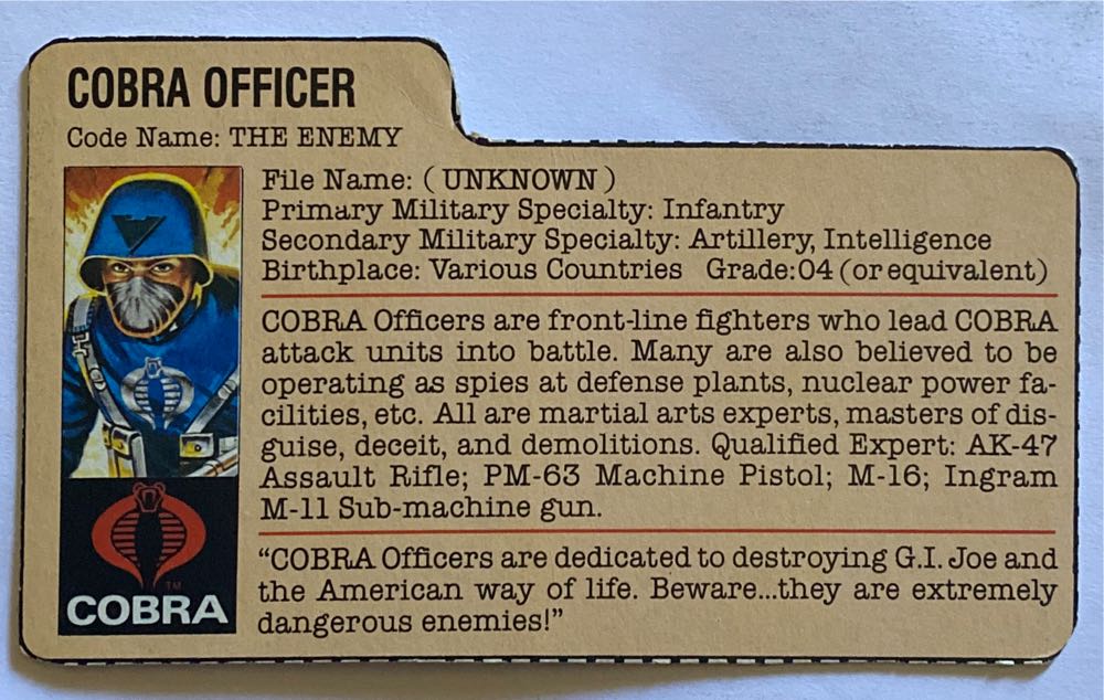 ARAH Cobra Officer(V1.5) - Hasbro (G.I. Joe - A Real American Hero) action figure collectible - Main Image 4