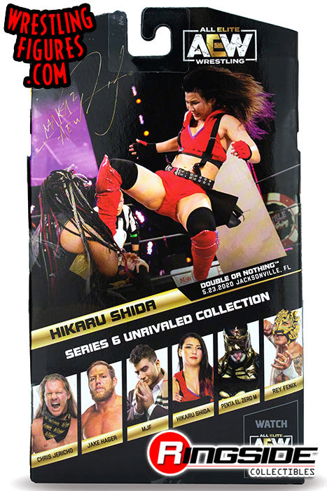 #04 Hikaru Shida (ShopAEW Exclusive) -Signed- - Jazwares AEW (Unrivaled Collection) action figure collectible - Main Image 4