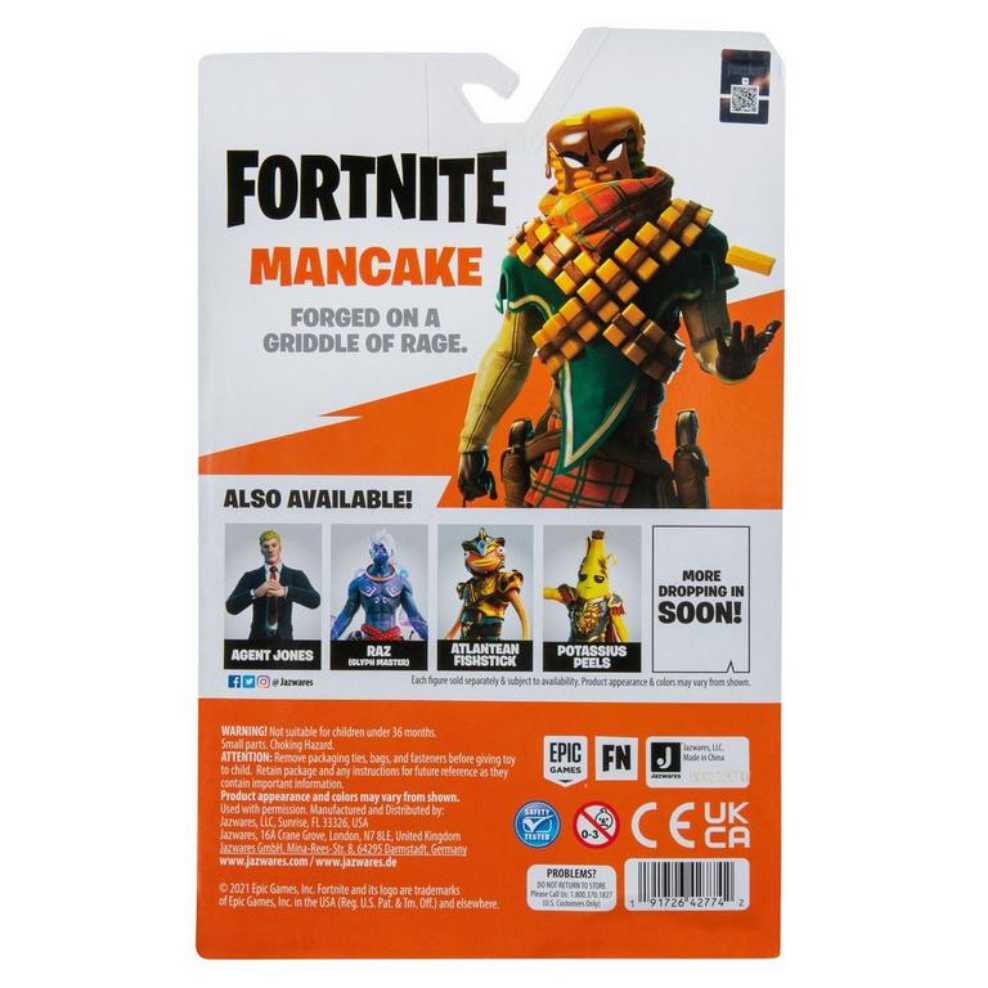 Mancake With Harvesting Tool - Jazwares (Fortnite Solo  Mode) action figure collectible [Barcode 191726385202] - Main Image 3