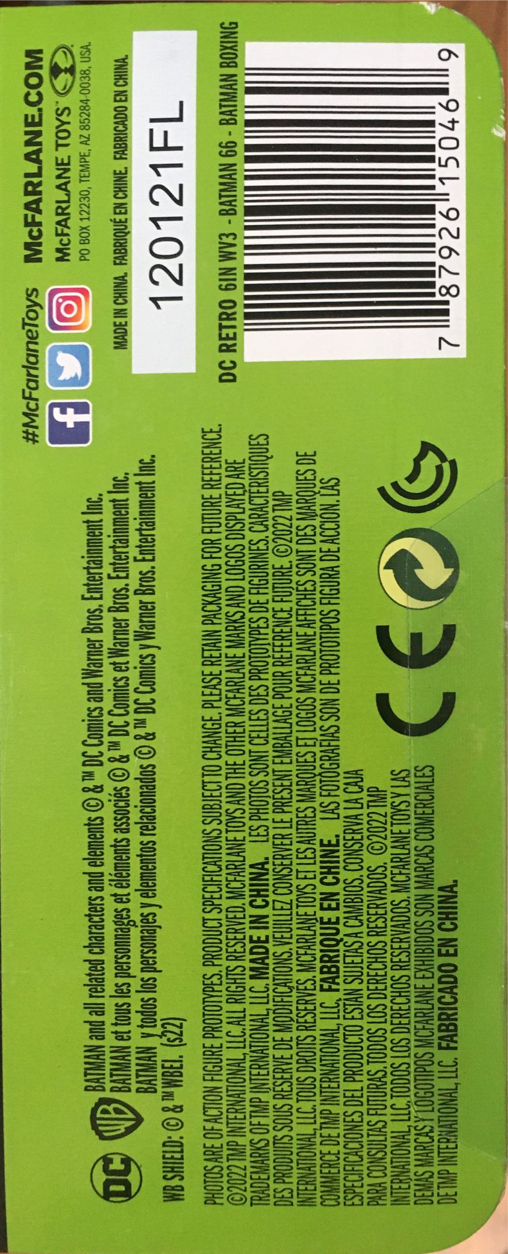 66/Batman - Batman: Boxing Gloves - McFarlane Toys (Batman ‘66) (Batman Classic TV Series (1966)) action figure collectible [Barcode 787926150469] - Main Image 4