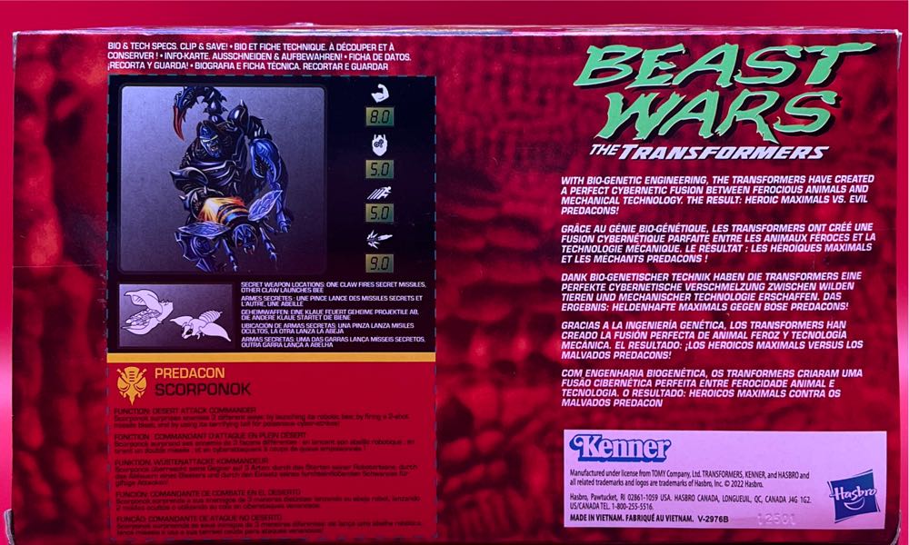 TF Beast Wars: The Evil Predacon Scorponok - Kenner (Transformers Beast Wars) action figure collectible [Barcode 5010993932023] - Main Image 2