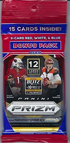 2020 Panini Prizm Football Factory Sealed Cello Pack With 3 Card Rwb Bonus Pack - Panini action figure collectible [Barcode 613297954774] - Main Image 1