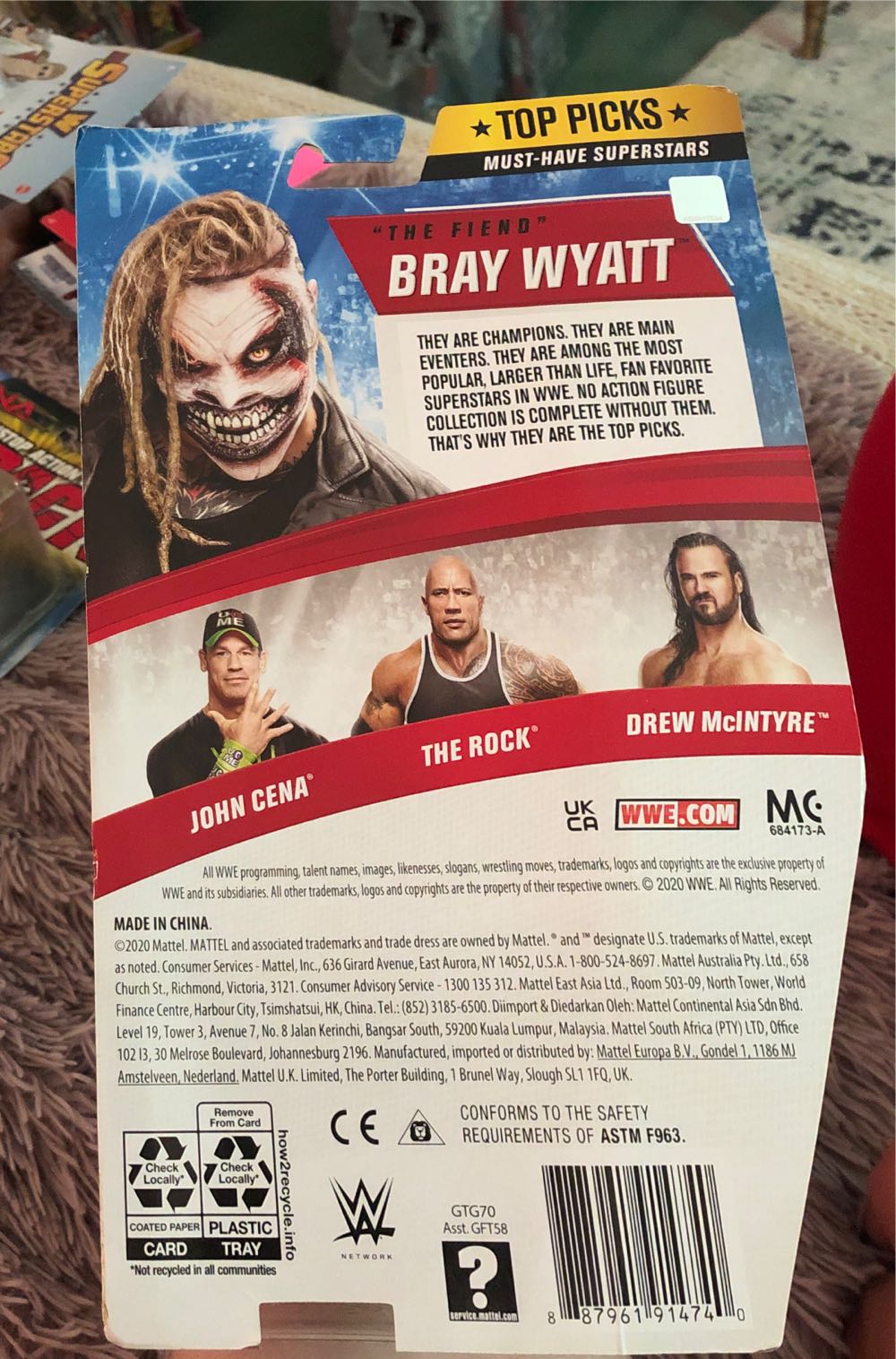 Bray Wyatt “The Fiend” (Basic) - Mattel Wwe (WWE Wrestling) action figure collectible [Barcode 887961914740] - Main Image 2