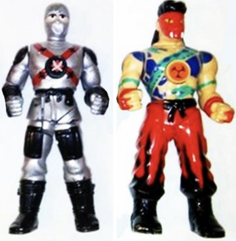 4-Fighter Combat Arena w/ Rex Havoc & Tattoo Terror - Milton Bradley (Karate Fighters) action figure collectible [Barcode 032244047954] - Main Image 2