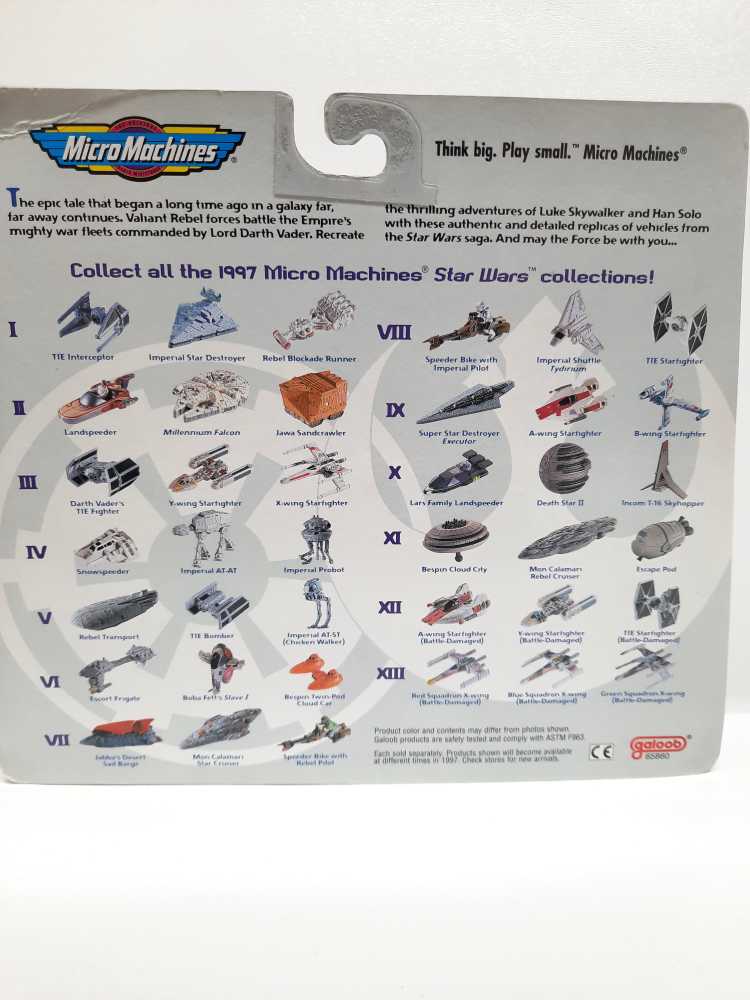 Star Wars XII- A-wing, Y-Wing, TIE Fighter - Galoob (Star Wars: Return Of The Jedi) action figure collectible [Barcode 047246661398] - Main Image 2