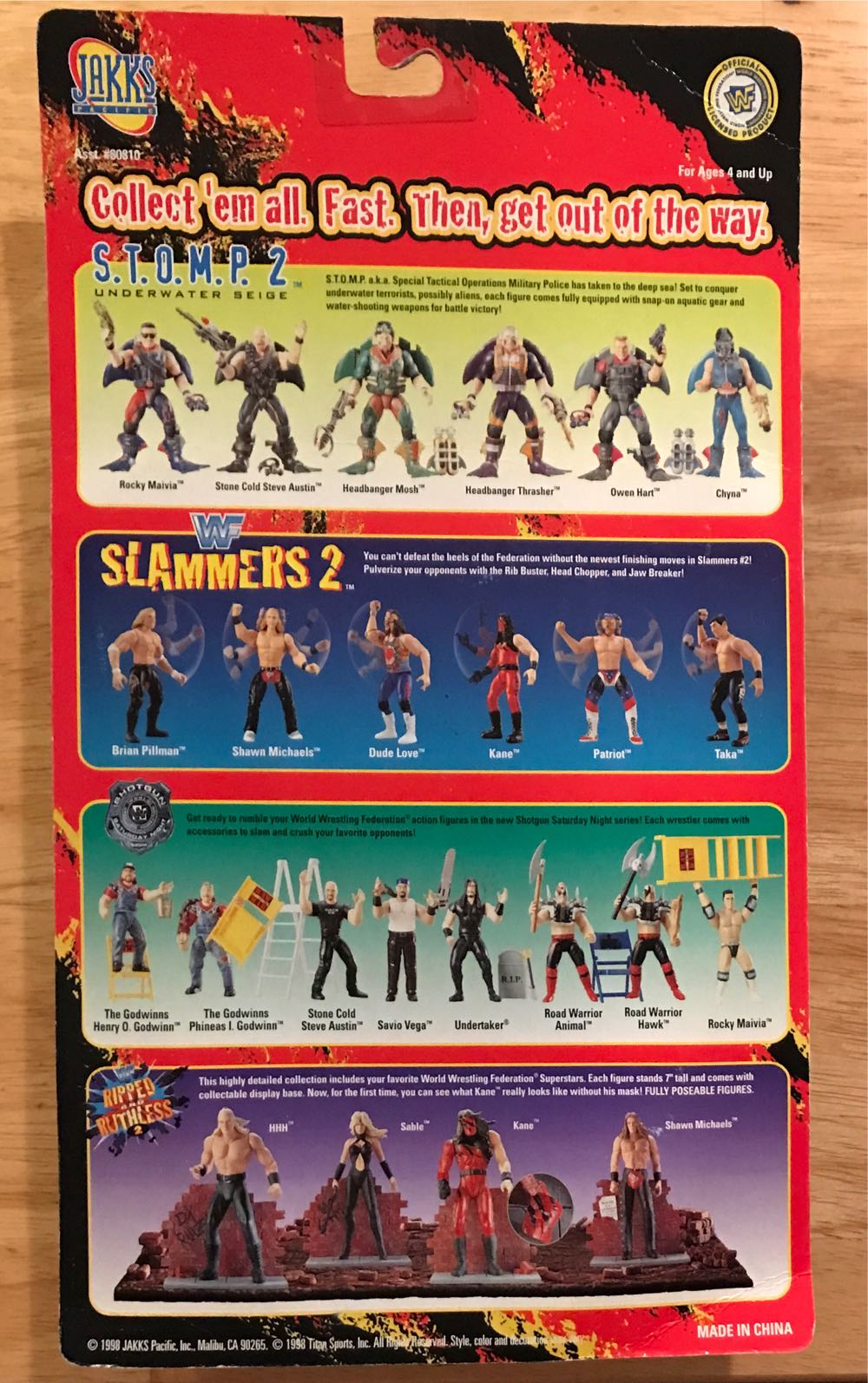 WWF Jakks Pacific BCA Wrestlemania XIV: Headbanger Mosh - WWF Jakks Pacific BCA (WWF Jakks Pacific BCA Wrestlemania XIV Series) action figure collectible [Barcode 039897808130] - Main Image 2