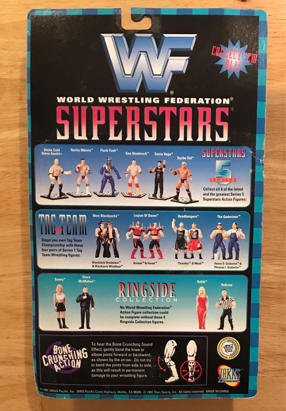 WWF Jakks Pacific BCA Superstars Series 5: Sycho Sid - WWF Jakks Pacific BCA (WWF Jakks Pacific BCA Superstars Series 5) action figure collectible [Barcode 039897807065] - Main Image 2