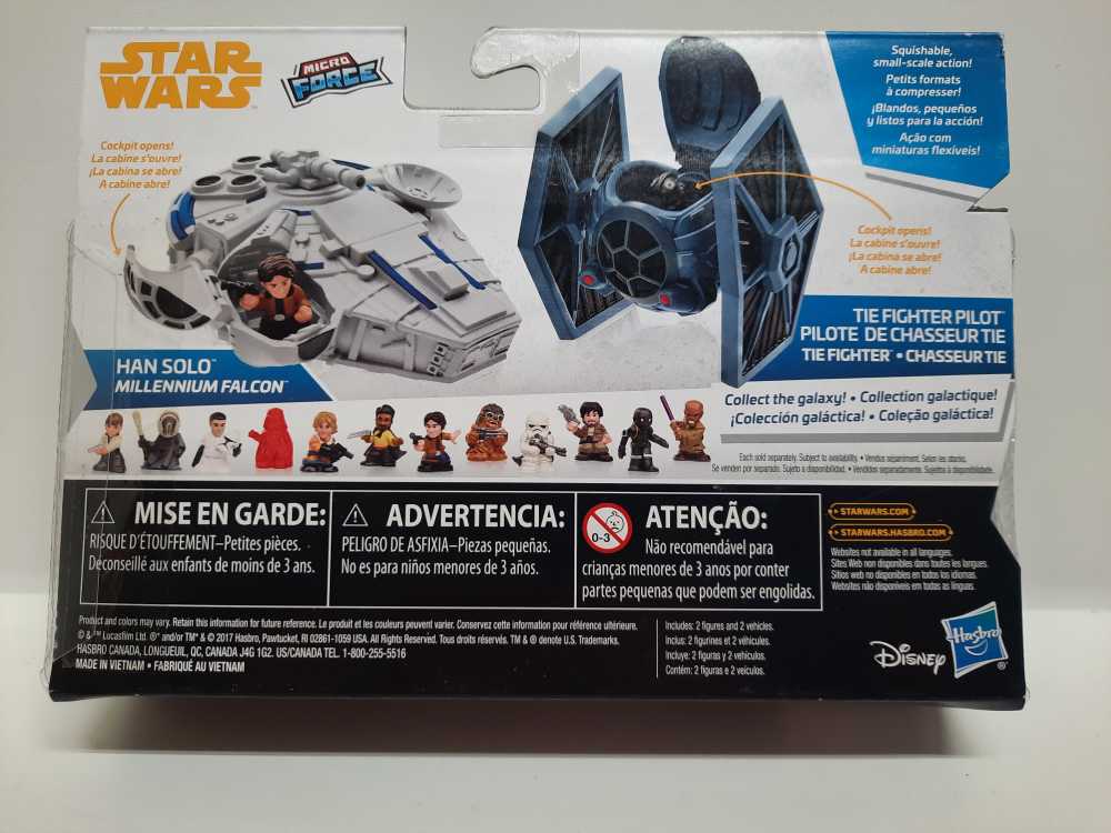 Millennium Falcon VS TIE Fighter - Disney / Hasbro (Micro Force (Vehicle Sets)) action figure collectible [Barcode 630509684700] - Main Image 2