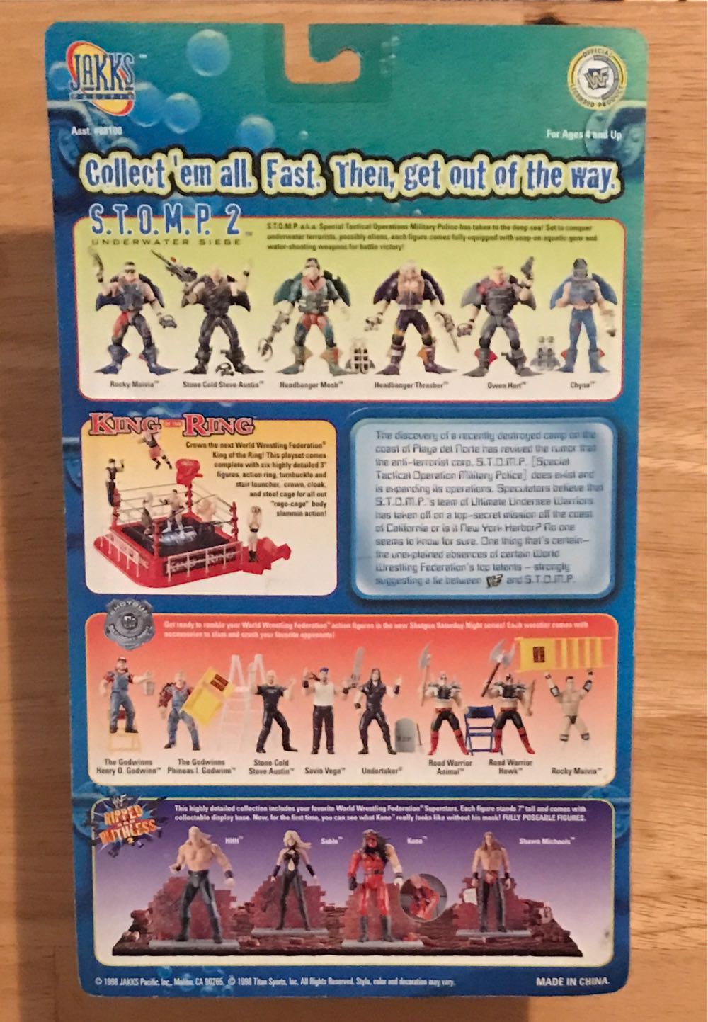 WWF Jakks Pacific BCA S.T.O.M.P. Series 2 “Underwater Siege”: Owen Hart - WWF Jakks Pacific BCA (WWF Jakks Pacific BCA S.T.O.M.P. Series 2 “Underwater Siege”) action figure collectible [Barcode 039897881034] - Main Image 2