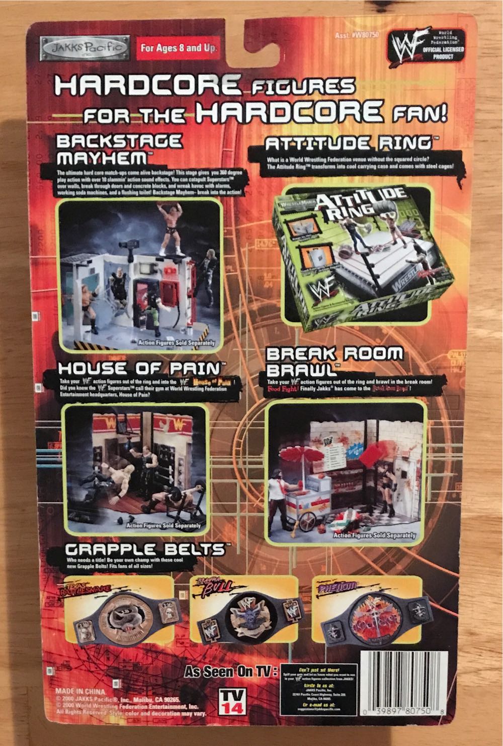 WWF: Stone Cold Steve Austin - Jakks Pacific, Inc (WWF Backlash Super Stars) action figure collectible [Barcode 039897807508] - Main Image 2