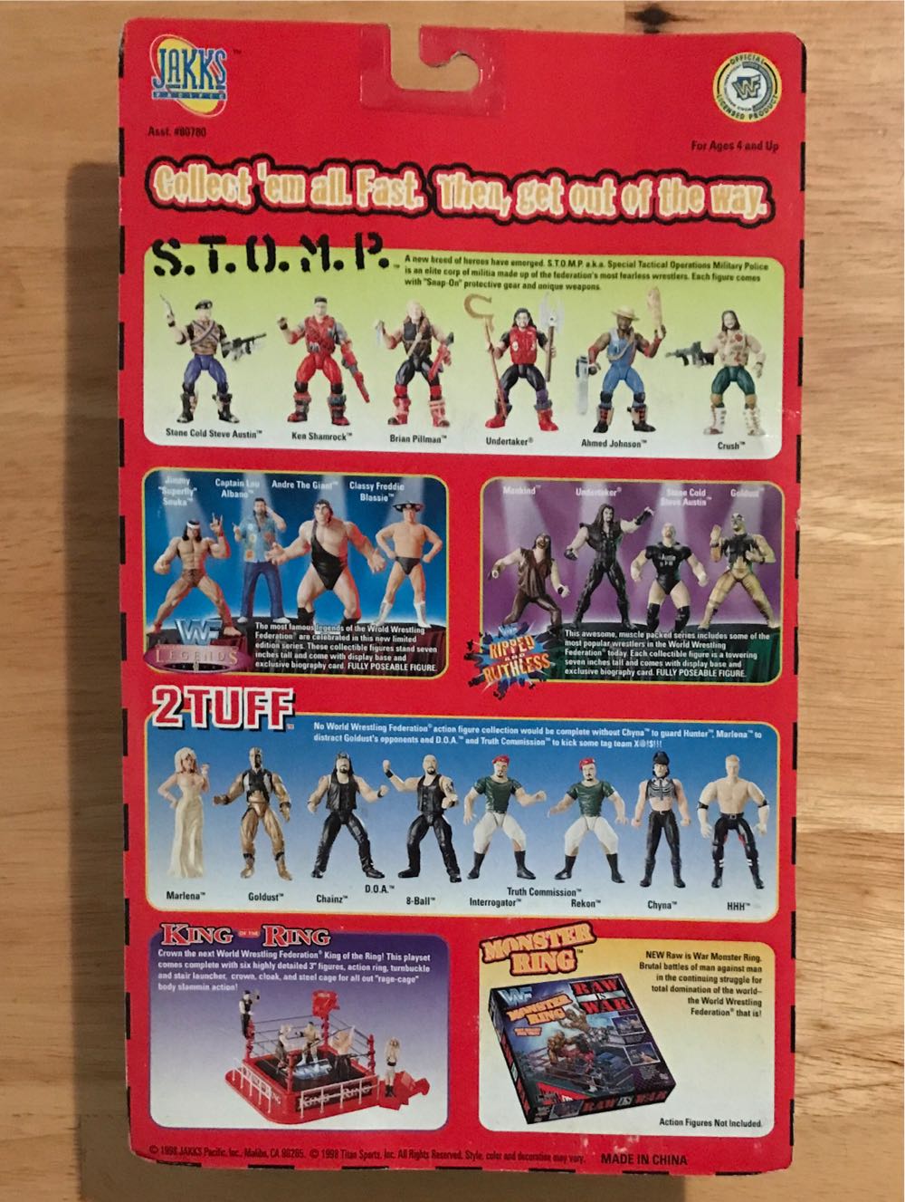 WWF Jakks Pacific BCA KB Toys Special Edition Series 2: Hunter Hearst Helmsley - WWF Jakks Pacific BCA (WWF Jakks Pacific BCA KB Toys Special Edition Series 2) action figure collectible [Barcode 039897807829] - Main Image 2