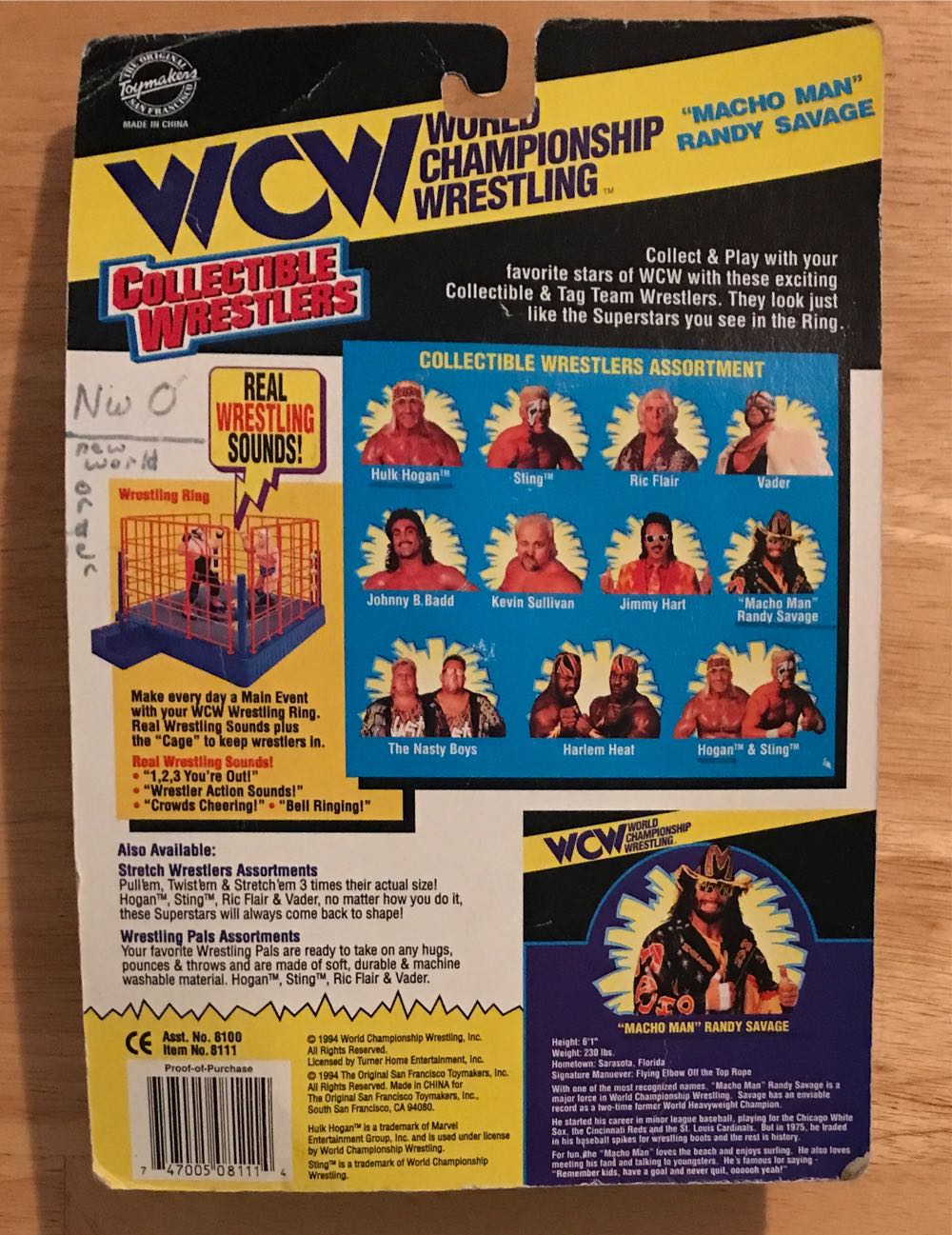 WCW OSFTM Series 2: “Macho Man” Randy Savage - WCW Original San Francisco Toymakers Inc. (WCW OSFTM Series 2) action figure collectible [Barcode 747005081114] - Main Image 2