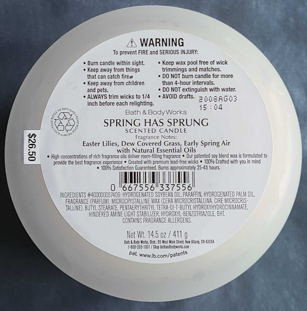 CANDLE: Easter Bath and Bodyworks Spring Has Sprung Easter Bouquet 2022 - Bath & Bodyworks Candle (Easter Candles) action figure collectible [Barcode 667556337556] - Main Image 2