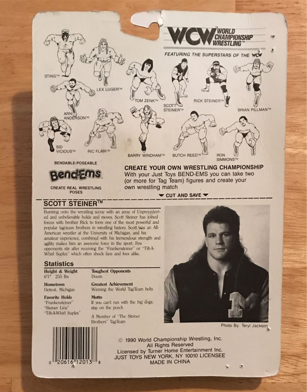 WCW JustToys Bend-Ems Series: Scott Steiner - WCW JustToys Bend-Ems Series (WCW JustToys Bend-Ems Series) action figure collectible [Barcode 020616120138] - Main Image 2