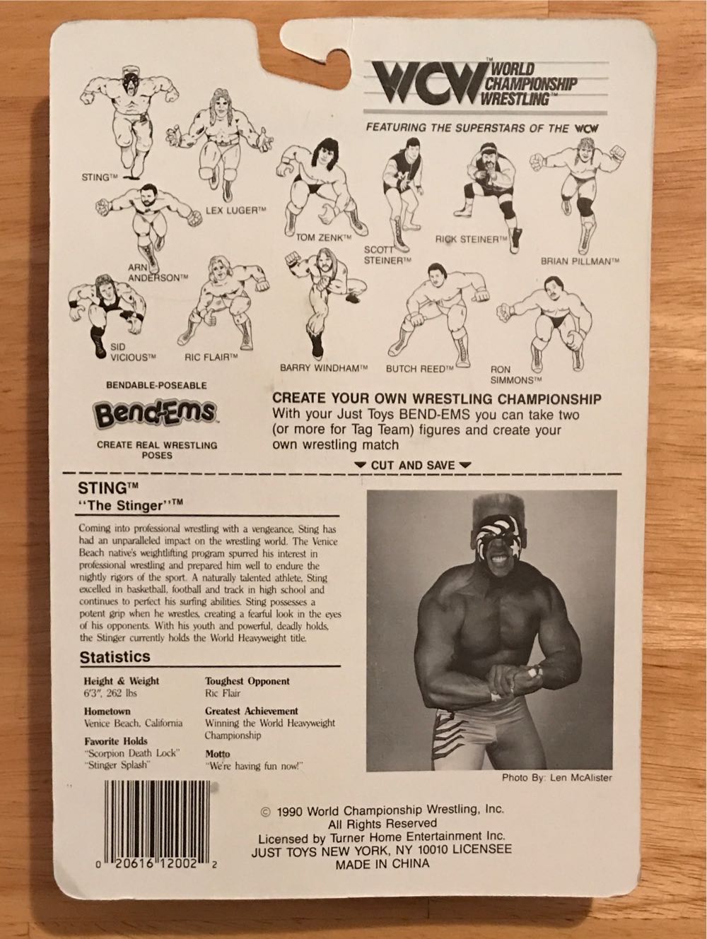 JustToys Bend-Ems Series: Sting - WCW JustToys Bend-Ems Series (WCW JustToys Bend-Ems Series) action figure collectible [Barcode 020616120022] - Main Image 2