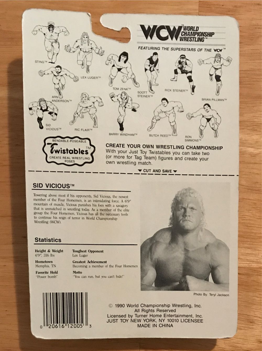 WCW JustToys Twistables Series: Sid Vicious - WCW JustToys Twistables Series (WCW JustToys Twistables Series) action figure collectible [Barcode 020616120053] - Main Image 2