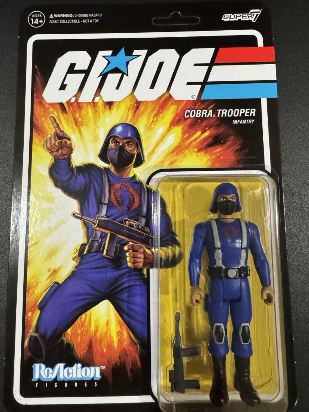 ReAction : Cobra Trooper (Tan w/ H-Back) - Super7 (G.I.Joe) action figure collectible [Barcode 840049813892] - Main Image 2