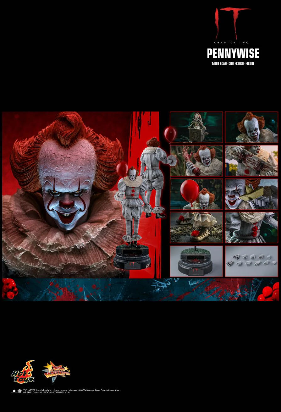 Hot Toys MMS555 It Chapter 2 Pennywise Sixth Scale - Hot Toys (Horror) action figure collectible - Main Image 3