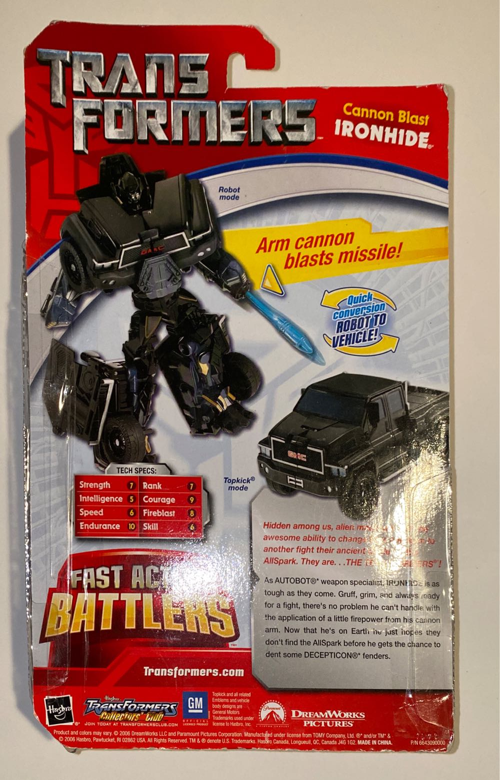 Transformers: Ironhide (Cannon Blast) - Hasbro (Transformers Fast Action Battlers) action figure collectible [Barcode 653569212874] - Main Image 2