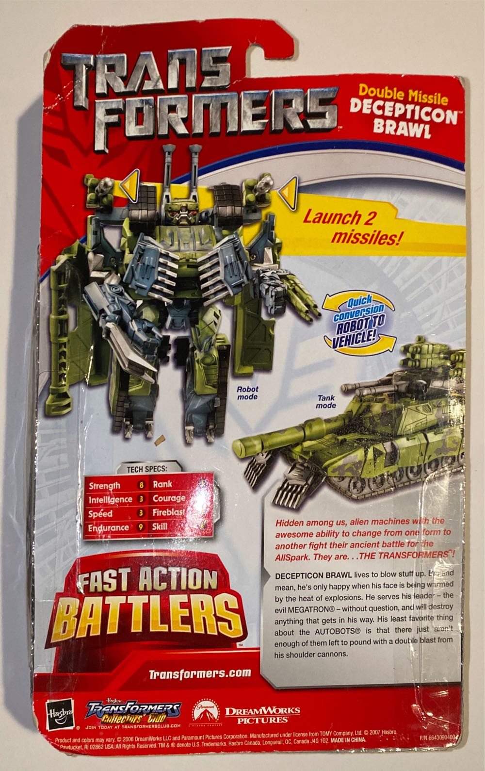 Transformers: Brawl (Double Missile) - Hasbro (Transformers Fast Action Battlers) action figure collectible [Barcode 653569239994] - Main Image 2