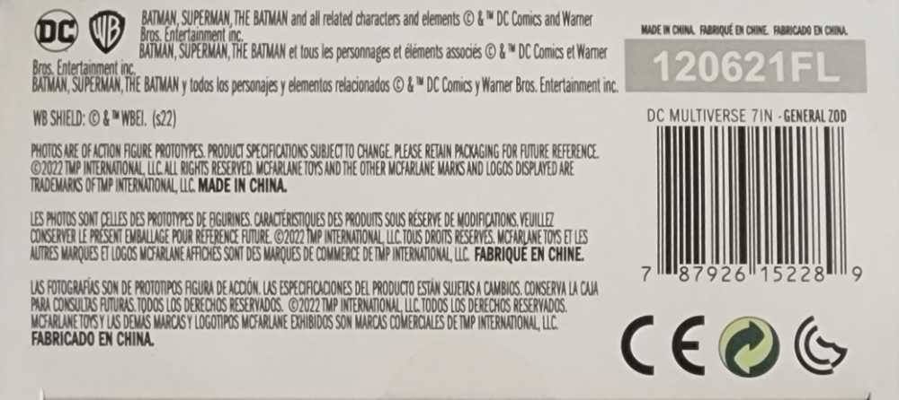 DC General Zod (DC Rebirth) - McFarlane Toys (McFarlane Platinum Edition) action figure collectible [Barcode 787926152289] - Main Image 4