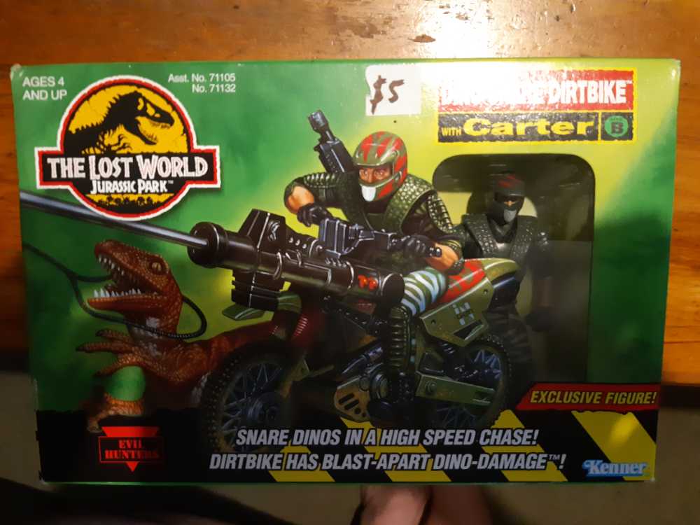Jurassic Park Lost World Dirt Bike & Carter - Kenner (Jurassic Park The Lost World) action figure collectible [Barcode 076281711324] - Main Image 2