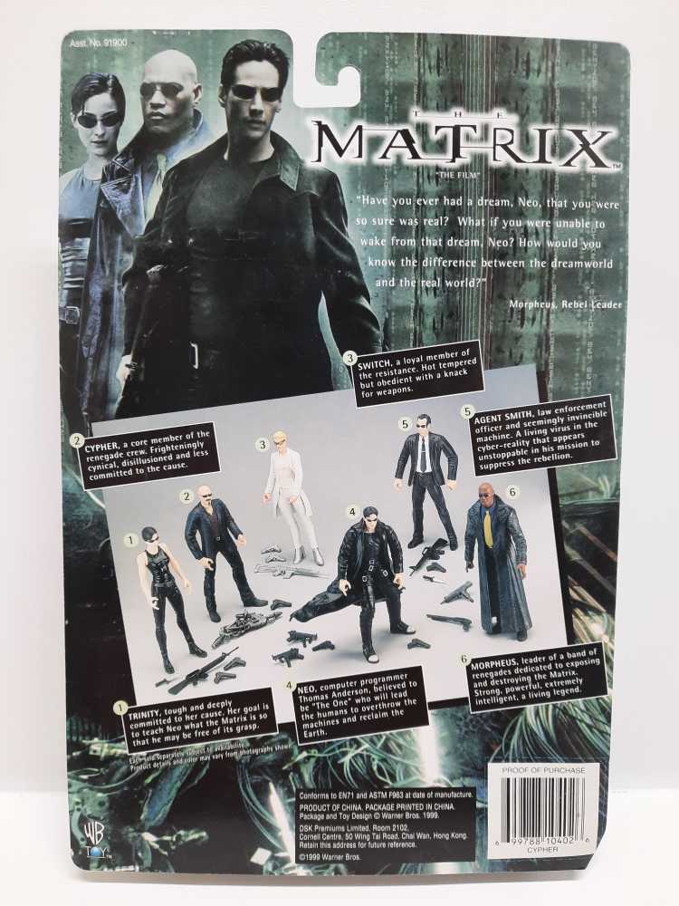 1999 N TOYS--THE MATRIX --CYPHER FIGURE - N2 Toys (Matrix: 6”) action figure collectible [Barcode 699788104026] - Main Image 2