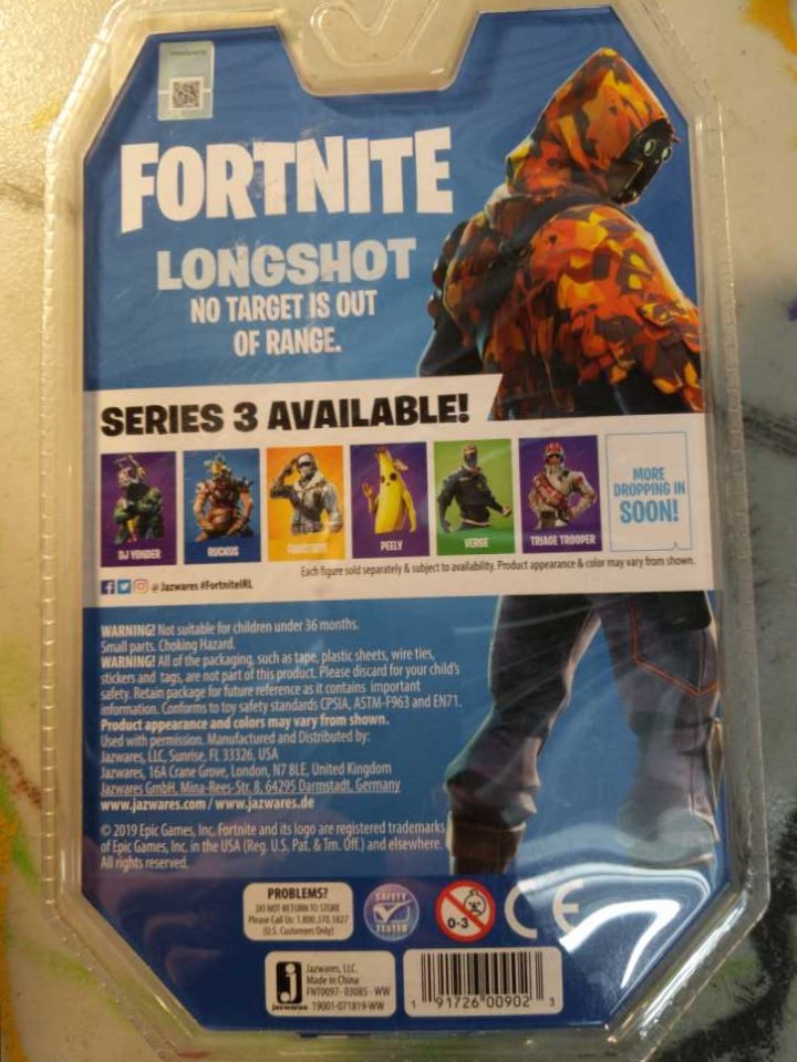 Fortnite Solo Mode Core Figure Pack Longshot  (Fortnite 4” Figure Collection) action figure collectible [Barcode 191726009023] - Main Image 2