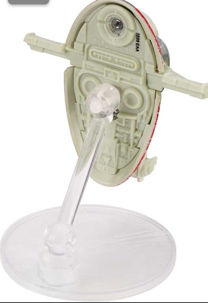 Hot Wheels Star Wars Starships  Die Cast VehicleHot Wheels Star Wars Vehicle Boba Fett’s Starship Slave-1  White Card MANDO - Hot Wheels from Mattel (Star Wars Hot Wheels) action figure collectible [Barcode 887961947694] - Main Image 3