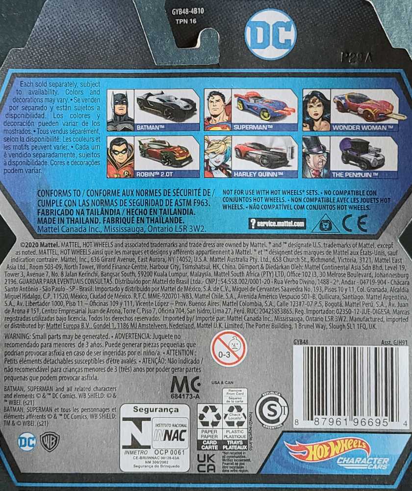 Hot Wheels DC Universe Vehicle - Wonder Woman 2022 - Hot Wheels from Mattel (DC Comic Hotwheels) action figure collectible [Barcode 887961966954] - Main Image 2