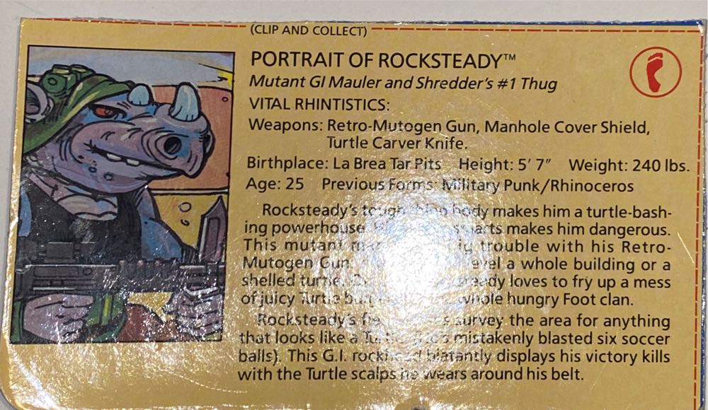 Teenage Mutant Ninja Turtles: Rocksteady - Playmates (Teenage Mutant Ninja Turtles) action figure collectible - Main Image 3