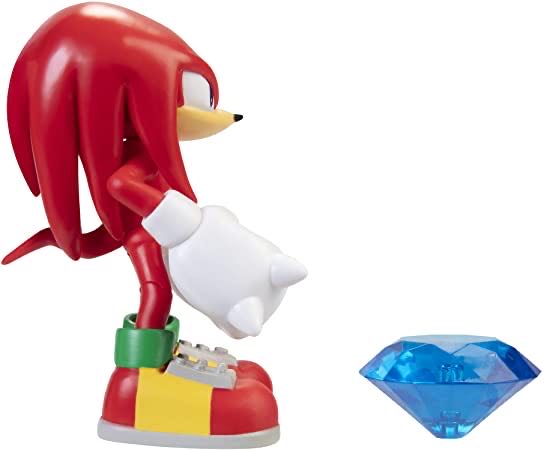 Knuckles With Blue Chaos Emerald - Jakks Pacific (Modern Style) action figure collectible [Barcode 192995407015] - Main Image 3