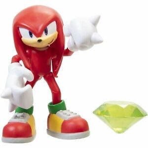 Knuckles With Green Emerald - Jakks Pacific (Modern Style) action figure collectible [Barcode 192995403895] - Main Image 4