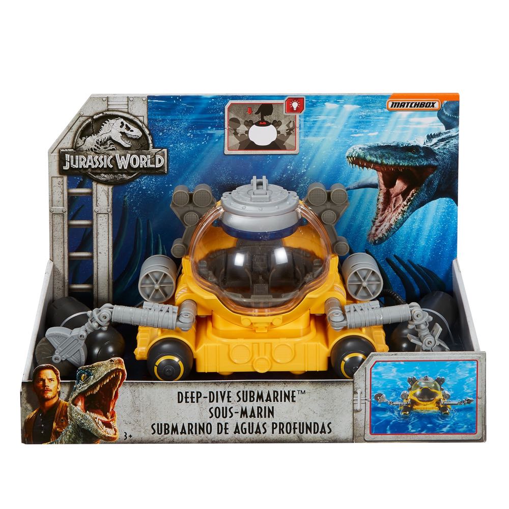 Deep-dive Submarine Vehicle - Matchbox (Jurassic World Vehiculos) action figure collectible [Barcode 887961589764] - Main Image 2