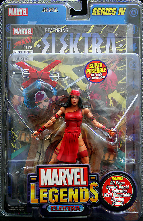 Marvel Legends Elektra Series 4 - ToyBiz - Marvel action figure collectible - Main Image 3