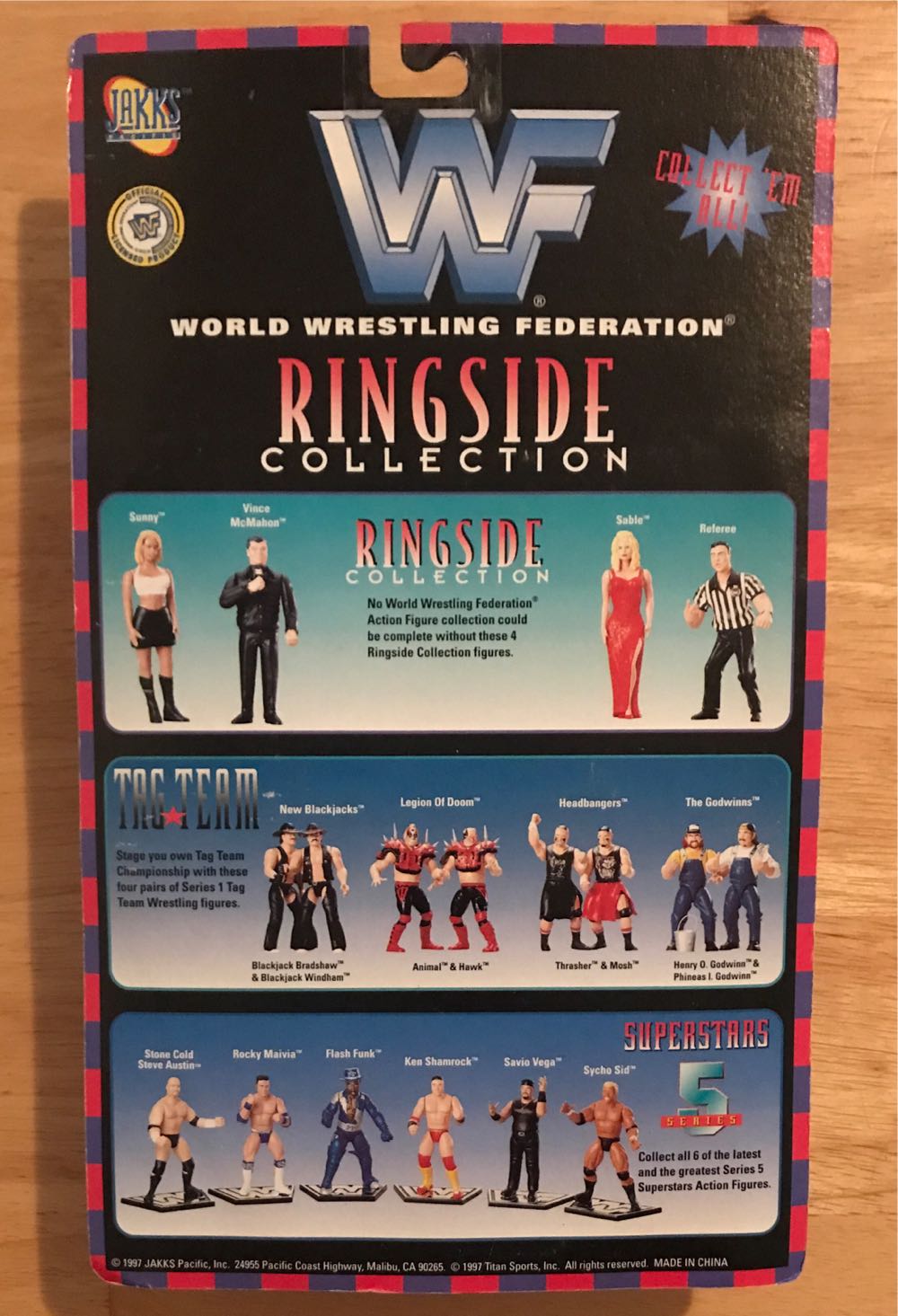 Vince McMahon: WWF Jakks Pacific BCA Ringside Collection Series 1 - WWF Jakks Pacific BCA (WWF Jakks Pacific BCA Ringside Collection Series 1) action figure collectible [Barcode 039897806228] - Main Image 2