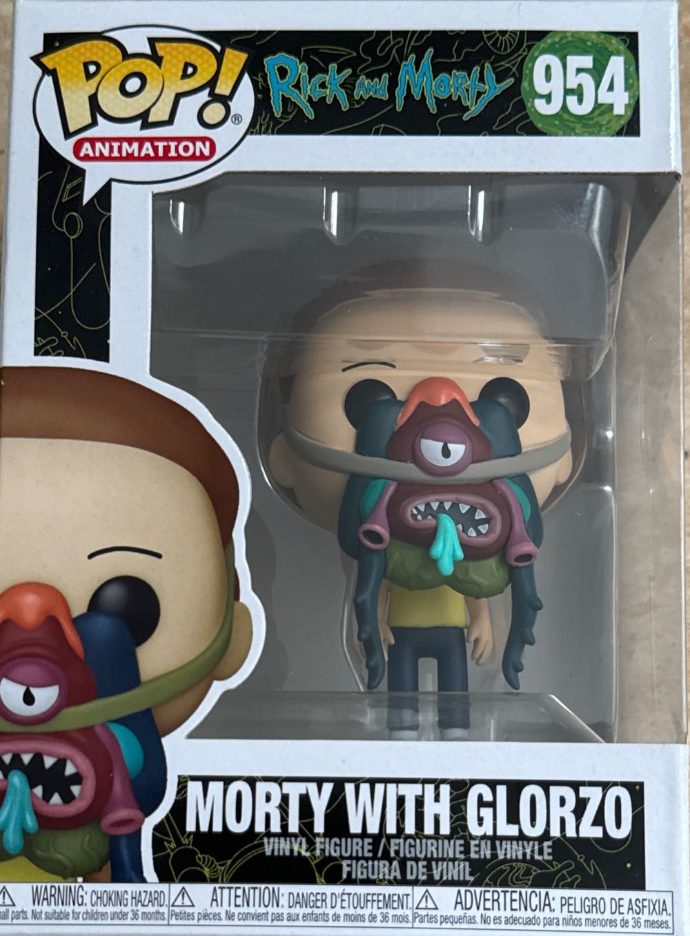 Funko Pop! Animation: Rick & Morty Morty With Glorzo  action figure collectible [Barcode 889698552486] - Main Image 2