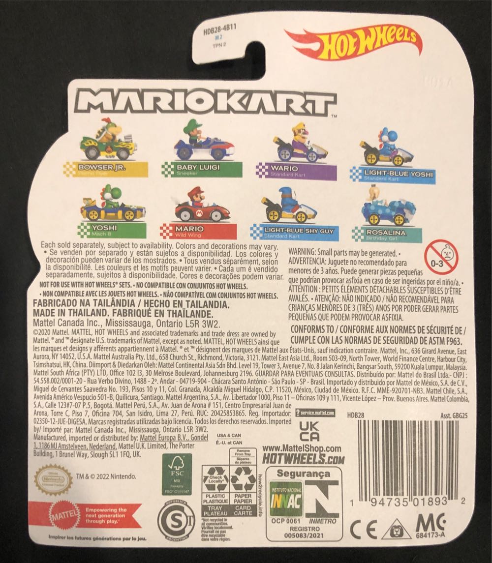 Baby Luigi Sneeker - Mattel (Hot Wheels Mario Kart) action figure collectible [Barcode 194735018932] - Main Image 2