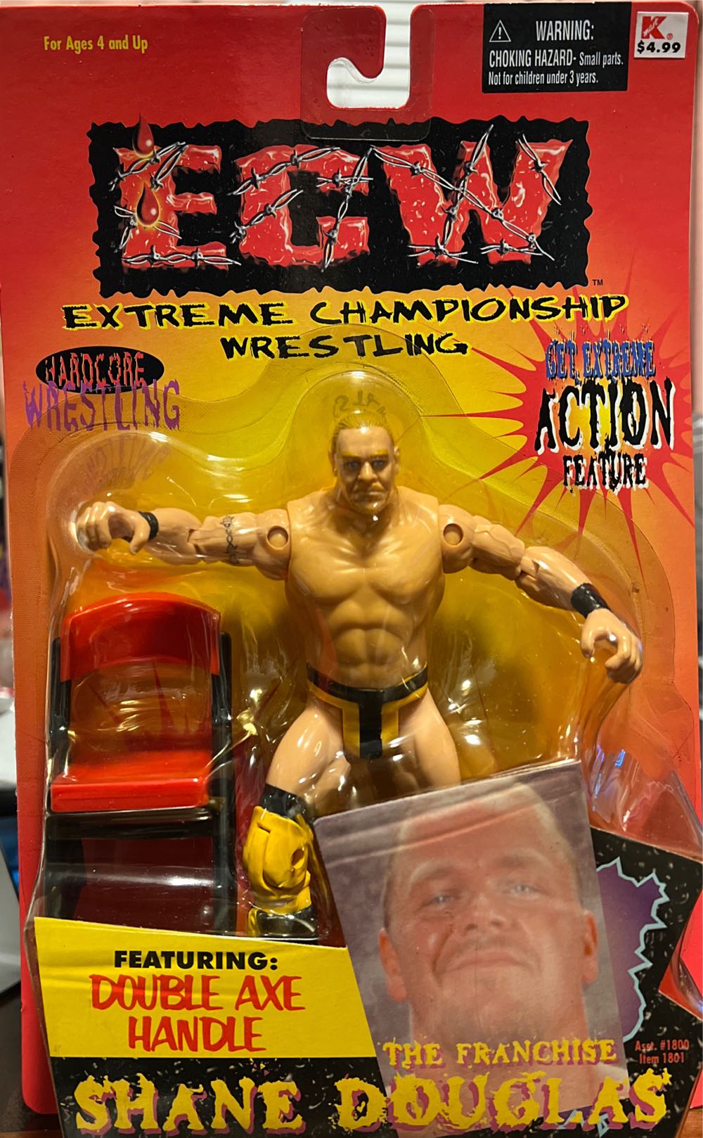 ECW  “The Franchise” Shane Douglas - ECW Original San Francisco Toymakers, Inc. (ECW OSFTM Series 1) action figure collectible [Barcode 747005018011] - Main Image 3