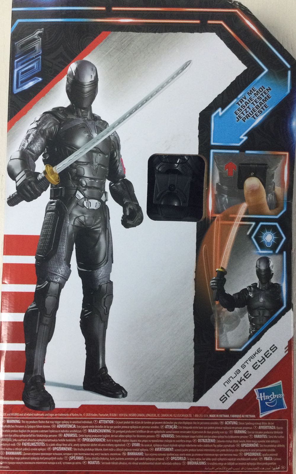 G.I. Joe Snake Eyes: G.i. Joe Origins Ninja Strike Snake Eyes Collectible 12-inch Scale Figure With Action Feature Toys For Kids Ages 4 And Up - Hasbro G.I. Joe (G.I. Joe Origins: Snake Eyes) action figure collectible [Barcode 5010993729296] - Main Image 2